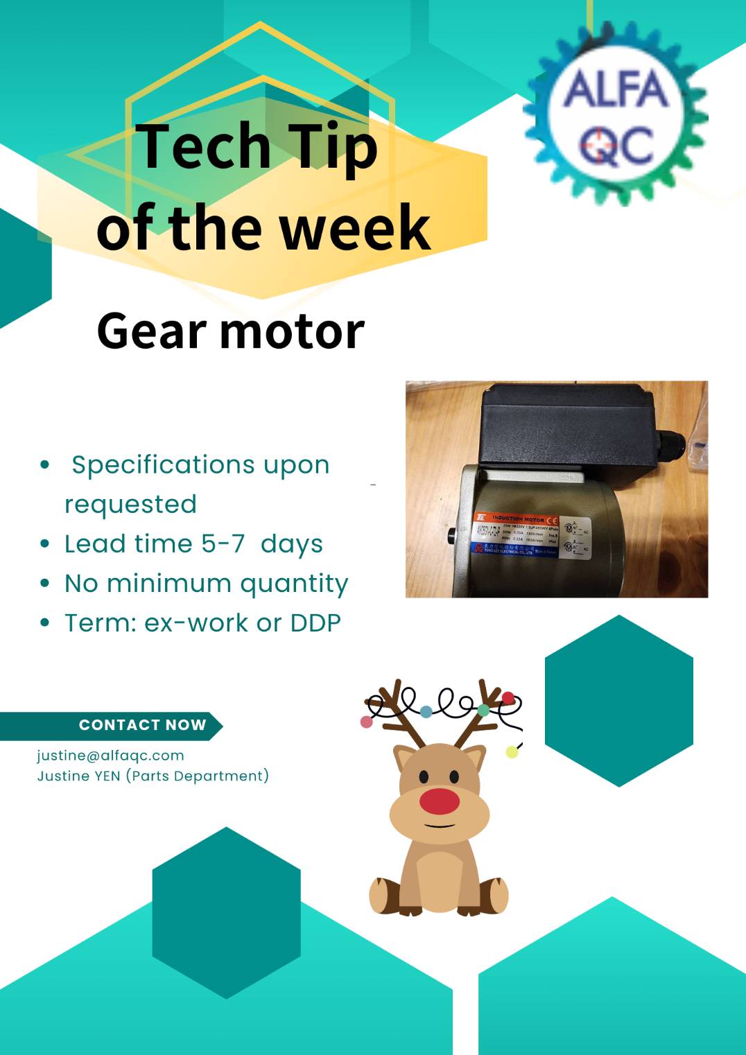 Tech tip of the week ! (this small gear motor is use for spiral blade or oil skimmer)